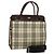 Borsa a mano Burberry Nova Check in tela 2 vie beige Auth sw128