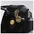 Borsa a spalla Vala Salvatore Ferragamo in pelle verniciata nera e oro Auth bs23082 Nero D'oro - vista 9