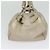 Borsa Tote Gancini in pelle argento oro Auth JB034 di Salvatore Ferragamo - vista 4
