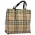 BURBERRY Nova Check Handtasche aus PVC Beige Auth EC273