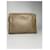 Céline Vintage Celine Triomphe Leder Monogram Clutch Beige  - Ansicht 1