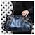Borsa Galaxy Grande in Python Blu e Pelle Nera Gucci Nero Blu scuro - vista 5