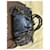 Borsa Galaxy Grande in Python Blu e Pelle Nera Gucci Nero Blu scuro - vista 6