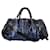 Borsa Galaxy Grande in Python Blu e Pelle Nera Gucci Nero Blu scuro - vista 7