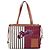 LOEWE Rot Paulas Ibiza Große Canvas Streifen Tasche
