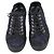Sneakers Chanel in Canvas Ricamato Blu Navy e Nero - vista 3
