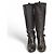 Hugo Boss Orange Schwarze Leder Plattformstiefel Größe 41 - Ansicht 6
