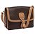 Céline Bolso de hombro de lona Macadam CELINE en cuero PVC marrón dorado Auth mr1129 Castaño