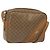 Gucci Borsa a spalla Micro GG Supreme in PVC pelle marrone oro Auth BA351 D'oro
