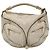 Borsa a spalla Gianni Versace in tela e pelle bianca dorata Auth bs23095 Bianco D'oro - vista 13