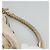 Borsa a spalla Gianni Versace in tela e pelle bianca dorata Auth bs23095 Bianco D'oro - vista 8