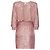 Vestido mini drapeado com mangas morcego rosa antigo Redemption - vista 3