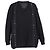 Verzierte offene Strickjacke aus schwarzer Wolle von Saint Laurent Grau