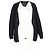 Verzierte offene Strickjacke aus schwarzer Wolle von Saint Laurent Grau - Ansicht 4