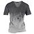 Camiseta Dior Ombre V-Neck en algodón negro y gris - vista 3