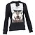 Neil Barrett Mohawk Wolf bedruckter Pullover aus schwarzer Baumwolle