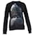 Givenchy Crewneck-Pullover aus schwarzer Baumwolle mit Haifischdruck Grau