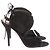 Sandales AQUAZZURA T.EU 38.5 en daim Noir - vue 2