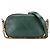 Camera Borsa a tracolla a doppia zip in pelle di vitello cucita verde e gros-grain con bottoni Chanel Verde scuro