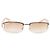 Gafas de sol Gucci marrón camello con borde crema sin montura plateada 1799 - vista 3