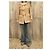 Giacca Burberry in shearling e pelle beige - vista 2