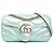 Borsa a mano Gucci Marmont in pelle blu iridescente Verde chiaro
