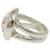 Ring Hermès Bague Hermes Gaucho en Argent 925 avec Topaze Blanche Argenté  - vue 5