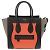 Céline Celine Luggage Micro Shopper Leather Multicolor Handbag Black Beige Orange