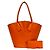 Oranger Leder-Shopper von Bottega Veneta - Ansicht 2