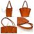 Oranger Leder-Shopper von Bottega Veneta - Ansicht 3