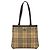 Borsa Tote Burberry Nova Check in PVC beige e marrone Auth BA619 - vista 2