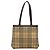 Borsa Tote Burberry Nova Check in PVC beige e marrone Auth BA619 - vista 3