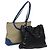 BALLY Borsa a Spalla Tela Pelle 2Set Beige Nero Auth bs23228