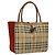 BURBERRY Nova Check Handtasche aus PVC Beige Auth EC590