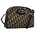 Borsa a spalla in tela Trotter Christian Dior blu navy Auth BD989
