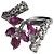Autre Marque Anello Design Rubini e Diamanti Oro Bianco 18K