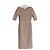 Vestido de cuello asimétrico Herve Leger beige