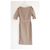 Vestido de cuello asimétrico Herve Leger beige - vista 4