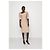 Vestido de cuello asimétrico Herve Leger beige - vista 7