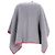 Grau Woll-Poncho mit Nahtkante von Rick Owens - Ansicht 3