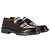 Mocassini a quadri Burberry in pelle marrone - vista 4