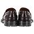Mocassini a quadri Burberry in pelle marrone - vista 5