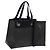 Borsa a mano Gancini in vinile nero Salvatore Ferragamo Auth bs23548