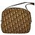 Borsa a spalla in tela Trotter Christian Dior marrone Auth BD734 - vista 3