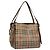 Borsa a spalla Burberry Nova Check PVC Beige Marrone oro Auth BA684 D'oro