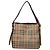 Borsa a spalla Burberry Nova Check PVC Beige Marrone oro Auth BA684 D'oro - vista 2