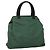 PRADA Borsa a mano in nylon plastico verde nero argento autentica fm4464