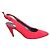 Casadei Pumps Rot Textil und Leder 8 cm Absatz
