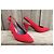 Casadei Pumps Rot Textil und Leder 8 cm Absatz - Ansicht 2