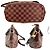 Borsa a Spalla Louis Vuitton Damier Ebene Siena PM Marrone - vista 3